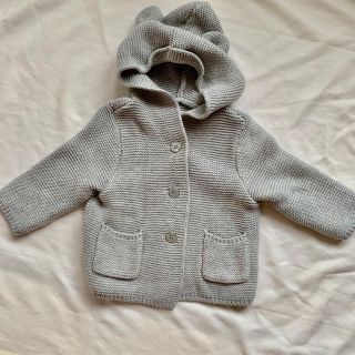 ベビーギャップ(babyGAP)のベビーギャップ くま耳 ニットカーディガン60サイズ(カーディガン/ボレロ)