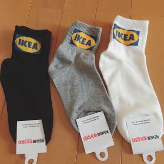 イケア(IKEA)のIKEA ワンポイント ソックス 3足セット ジンクンソックス 送料無料(ソックス)