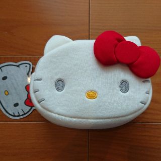 ハローキティ(ハローキティ)のハローキティ🐱🍎🐈 ジャージ素材のフェイス型ポーチ👝🐱🍎🐈(ポーチ)