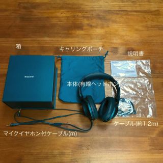 ソニー(SONY)のSONY ヘッドホン(MDR-100A ビリジアンブルー)(ヘッドフォン/イヤフォン)