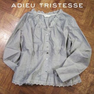 アデュートリステス(ADIEU TRISTESSE)の美品アデュートリステス✨ADIEU TRISTESSE レースブラウスカットソー(シャツ/ブラウス(長袖/七分))