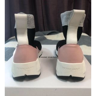 PIERRE HARDY 38 ソックススニーカー 黒 ピンク シルバー 白