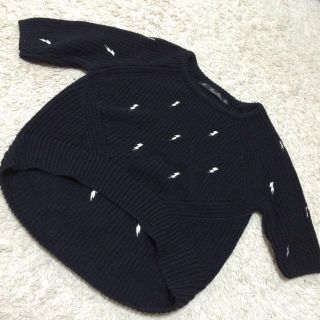 ザラ(ZARA)のZARA ボルト柄アシメヘムknit(ニット/セーター)