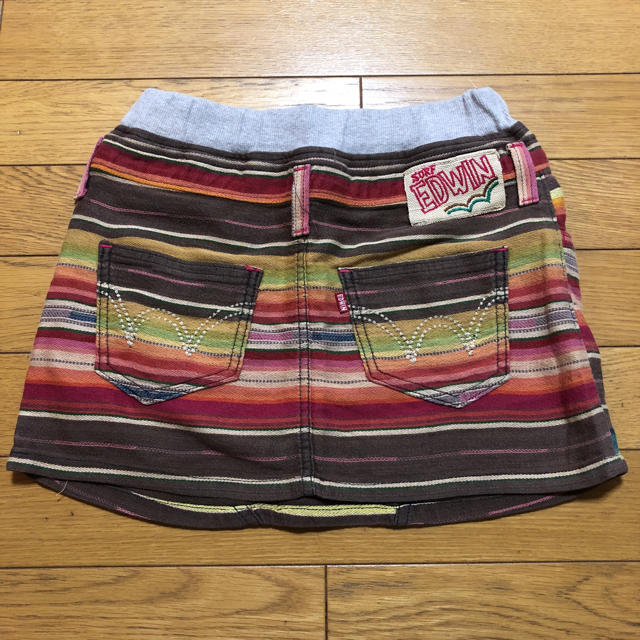 EDWIN(エドウィン)のEDWIN エドウィン ボーダースカート 160 キッズ/ベビー/マタニティのキッズ服女の子用(90cm~)(スカート)の商品写真