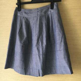 ストロベリーフィールズ(STRAWBERRY-FIELDS)のストロベリーフィールズ上品なスカート M向け 膝丈 ブルーグレー系(ひざ丈スカート)