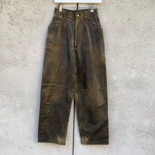 テットオム(TETE HOMME)のテット オム レザー ブラウン パンツ(その他)