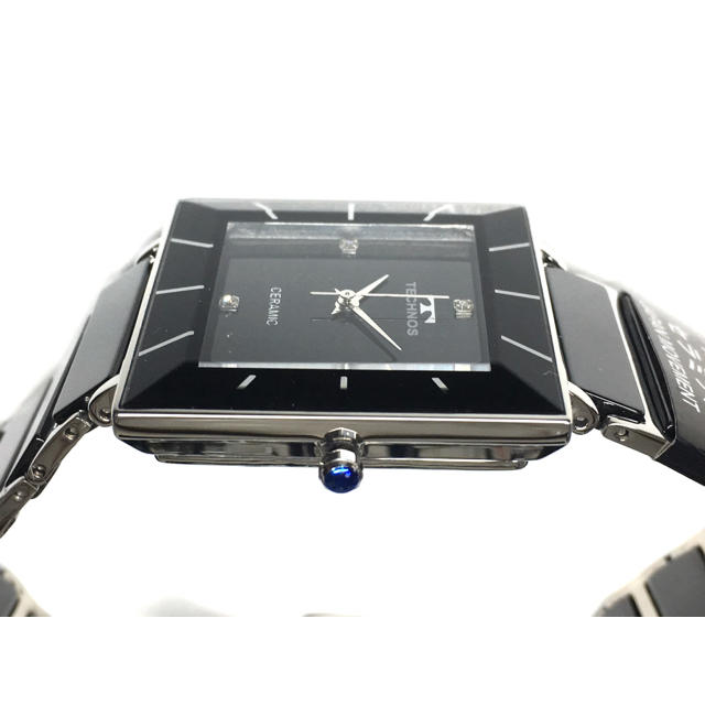 TECHNOS(テクノス)のテクノス  スクエア  セラミック&ステンレス メンズの時計(腕時計(アナログ))の商品写真