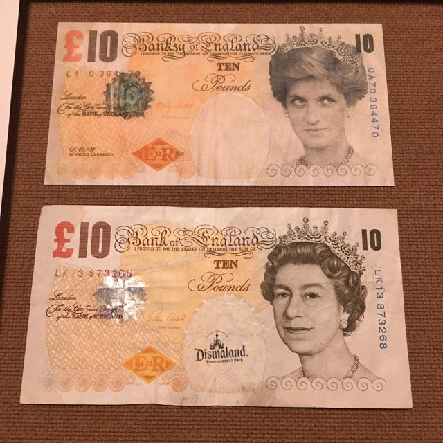 バンクシー 本物Di Faced Tenner banksy dismaland