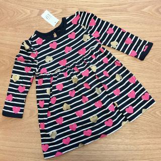 ベビーギャップ(babyGAP)のbabyGAP ワンピース ネイビー ハート 80cm(ワンピース)