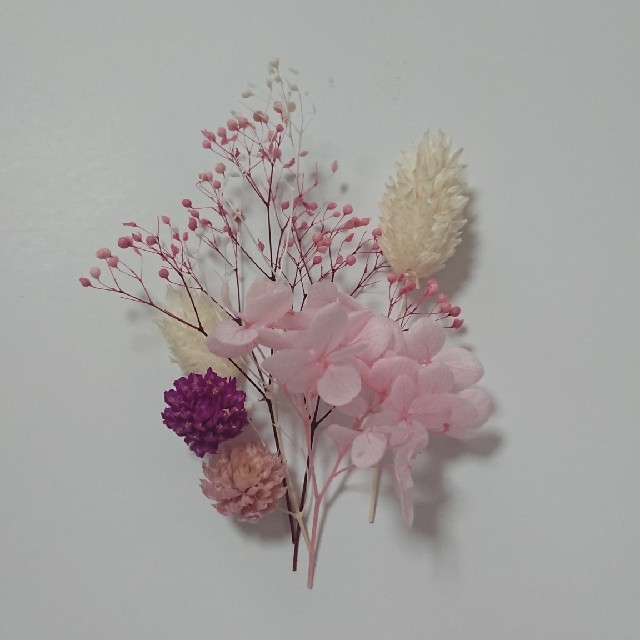 ピンク系 花材 少量セット 詰合せ ハーバリウム アロマワックス ドライフラワー ハンドメイドのフラワー/ガーデン(ドライフラワー)の商品写真