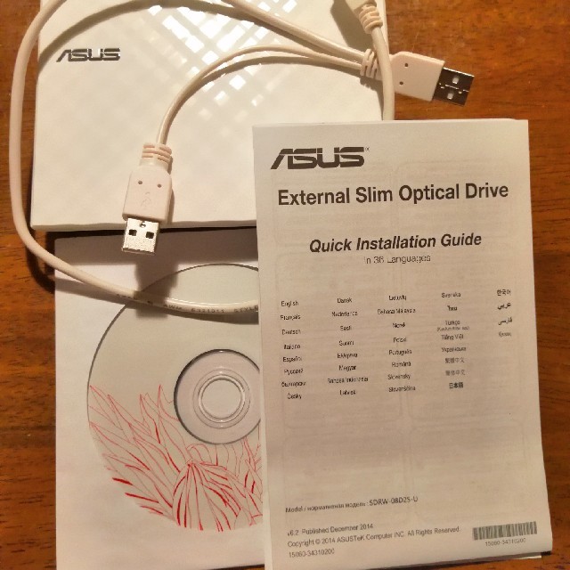 ASUS(エイスース)のASUS  external  slim DVD -RW  スマホ/家電/カメラのPC/タブレット(PC周辺機器)の商品写真