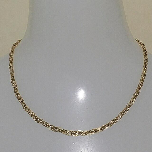 訳ありセール 格安) 18KYG ゴールド チェーンネックレス ネックレス