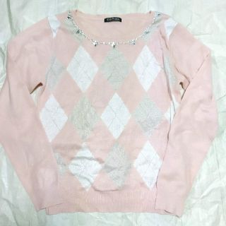 クレドソル(CLEF DE SOL)の【美品】クレドソル CLEFDESOL   アーガイル柄 ニットトップス(ニット/セーター)