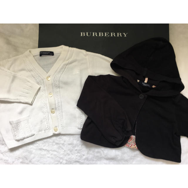 BURBERRY(バーバリー)の草食トラ次郎様 専用です！バーバリーセット☆ロゴマーク 正規品☆再々値下げ キッズ/ベビー/マタニティのキッズ服女の子用(90cm~)(ニット)の商品写真