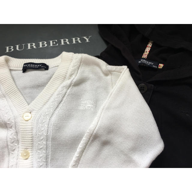 BURBERRY(バーバリー)の草食トラ次郎様 専用です！バーバリーセット☆ロゴマーク 正規品☆再々値下げ キッズ/ベビー/マタニティのキッズ服女の子用(90cm~)(ニット)の商品写真