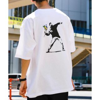 フリークスストア(FREAK'S STORE)の【新品】Banksy バンクシー FLOWER BOMBER ビッグシルエット(Tシャツ/カットソー(半袖/袖なし))