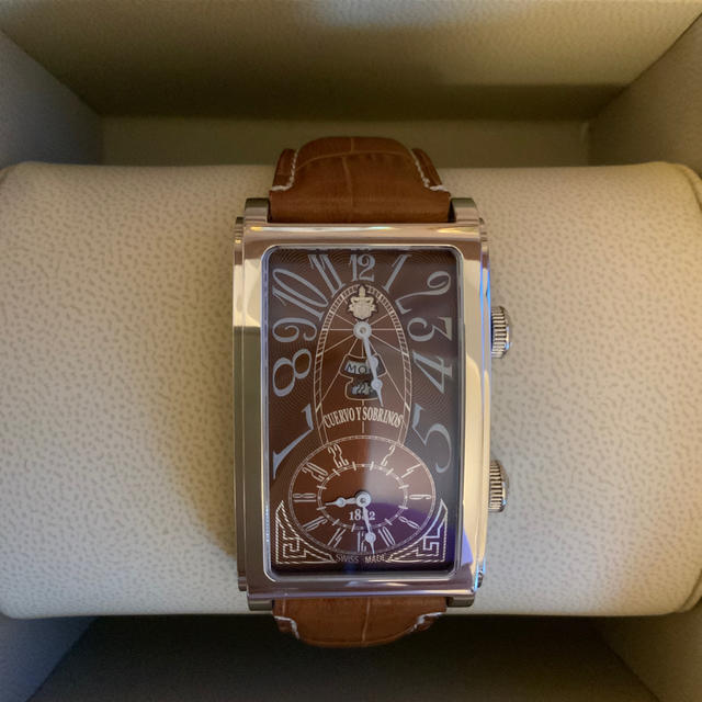 クエルボイソブリノス 腕時計 プロミネンテ デュアルタイム  中古美品  保証付