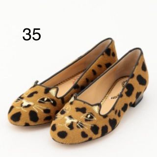 シャルロットオリンピア(Charlotte Olympia)の美品 本物 シャーロットオリンピア kitty 猫 バレエ フラットシューズ(バレエシューズ)