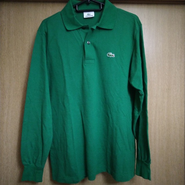 LACOSTE(ラコステ)のLACOSTE　長袖ポロシャツ　緑 メンズのトップス(ポロシャツ)の商品写真