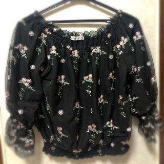 ナチュラルクチュール(natural couture)のナチュラルクチュール 刺繍花柄チュニック シフォン(チュニック)