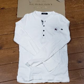 バーバリーブラックレーベル(BURBERRY BLACK LABEL)のBURBERRY BLACKLABEL ヘンリーネック リブ ロングTシャツ(Tシャツ/カットソー(七分/長袖))