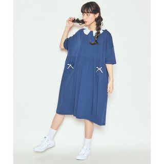 キャンディーストリッパー(Candy Stripper)の美品 RIBBON COLLARED ONE-PIECE(ひざ丈ワンピース)