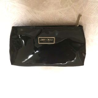 ジミーチュウ(JIMMY CHOO)のジミーチュウ　エナメル黒ポーチ(ポーチ)