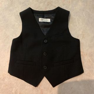 エイチアンドエム(H&M)のH&M フォーマルベスト ブラック 2-3Y(ジャケット/上着)