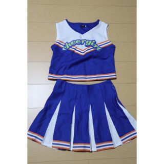 【ハロウィンにどうぞ】コスプレ チア 青色(コスプレ)