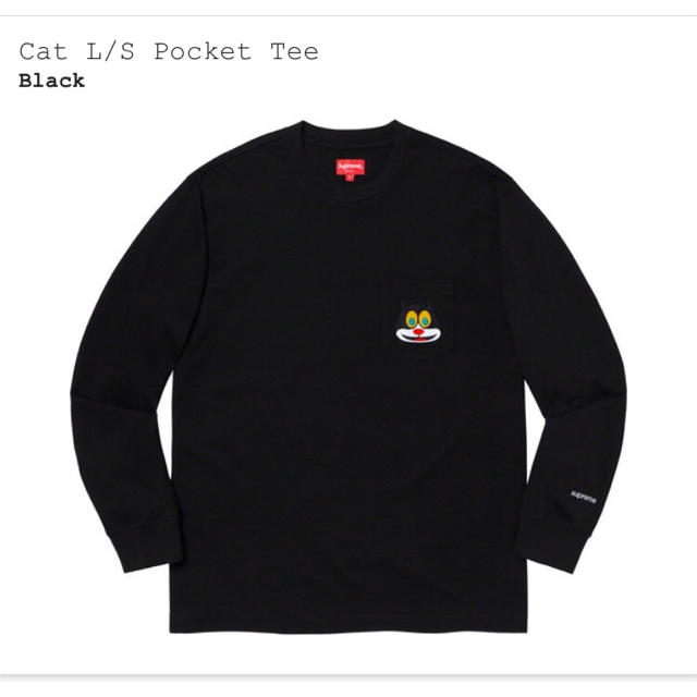 トップス専用　Cat L/S Pocket Tee Black Medium