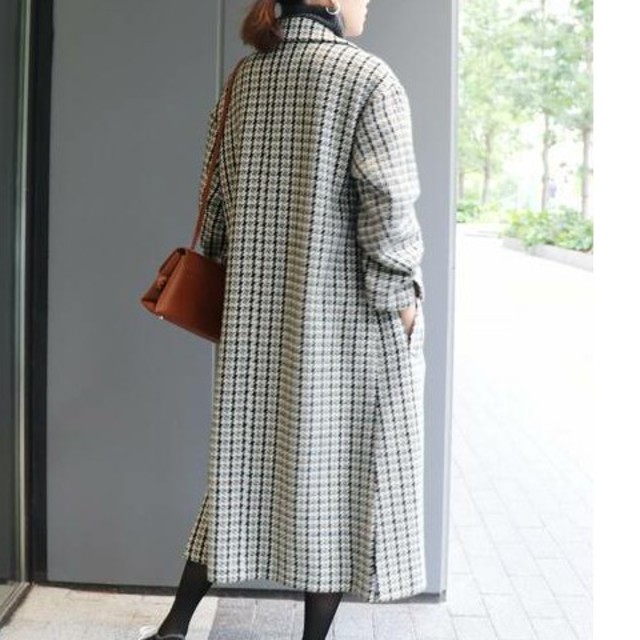 IENA SLOBE チェックツィード ロングチェスターコート www