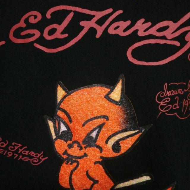 Ed Hardy(エドハーディー)のEd Hardy　新品　４Ｌ　エドハーディー　黒　小悪魔　BLACK メンズのトップス(Tシャツ/カットソー(半袖/袖なし))の商品写真