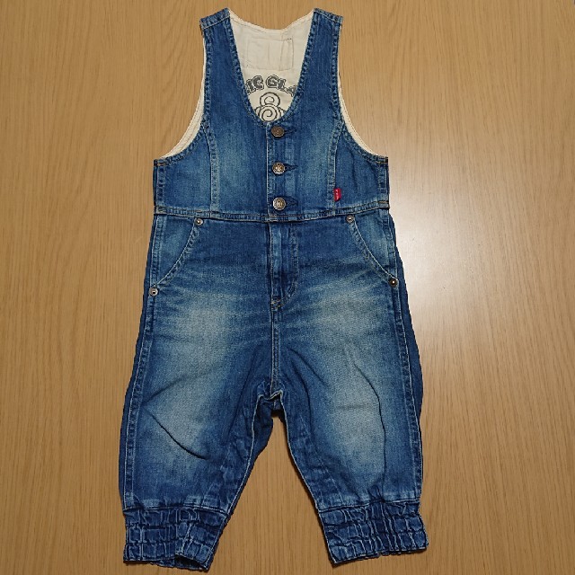 HYSTERIC MINI(ヒステリックミニ)のデニムサロペット☆100cm キッズ/ベビー/マタニティのキッズ服男の子用(90cm~)(パンツ/スパッツ)の商品写真