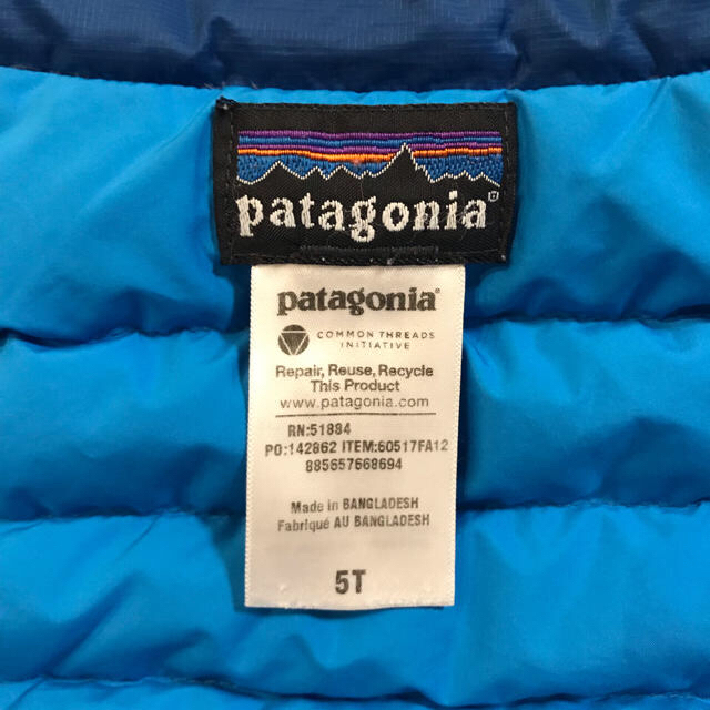 patagonia(パタゴニア)のパタゴニア ダウンジャケット キッズ 5T Patagonia キッズ/ベビー/マタニティのキッズ服男の子用(90cm~)(ジャケット/上着)の商品写真