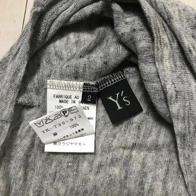 Y's(ワイズ)のy's  ヨウジヤマモト 麻Ｔシャツ ライトグレー レディースのトップス(カットソー(長袖/七分))の商品写真