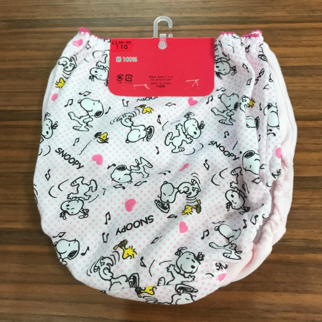 SNOOPY(スヌーピー)の新品 未使用 スヌーピー   パンツ2枚セット 110cm キッズ/ベビー/マタニティのキッズ服女の子用(90cm~)(下着)の商品写真