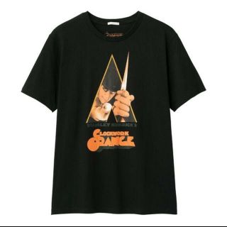 ジーユー(GU)のジーユー GU 時計じかけのオレンジ Tシャツ ブラック Mサイズ 黒(Tシャツ/カットソー(半袖/袖なし))