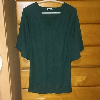 緑の半袖ニット(ニット/セーター)