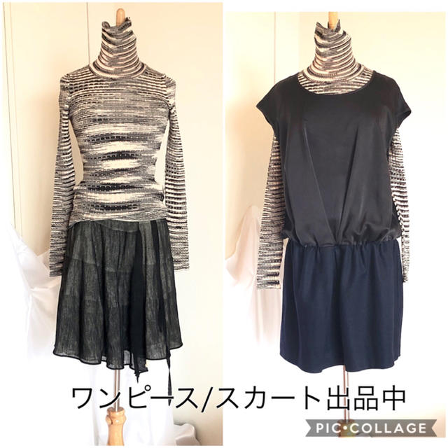 MISSONI(ミッソーニ)のM missoniリブニット(黒×ピンク) レディースのトップス(ニット/セーター)の商品写真