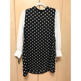 ザラ(ZARA)の新品未使用☆ZARA ドットワンピース(ひざ丈ワンピース)