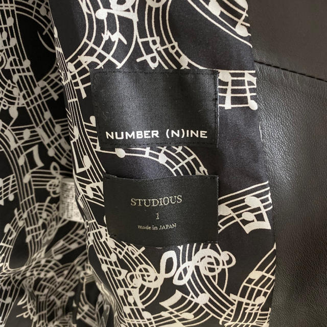 NUMBER (N)INE(ナンバーナイン)のNUMBER (N)INE×STUDIOUS コラボ ダブルライダースジャケット メンズのジャケット/アウター(ライダースジャケット)の商品写真