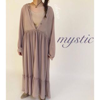 ミスティック(mystic)の2019AW🐻¥7452【mystic】シアーティアードガウンワンピース(ロングワンピース/マキシワンピース)