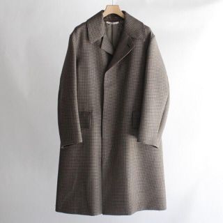 サンシー(SUNSEA)のauralee DOUBLE FACE CHECK LONG COAT(ステンカラーコート)