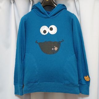 ユニクロ(UNIQLO)の【美品】クッキーモンスター パーカー ブルー UNIQLO(パーカー)