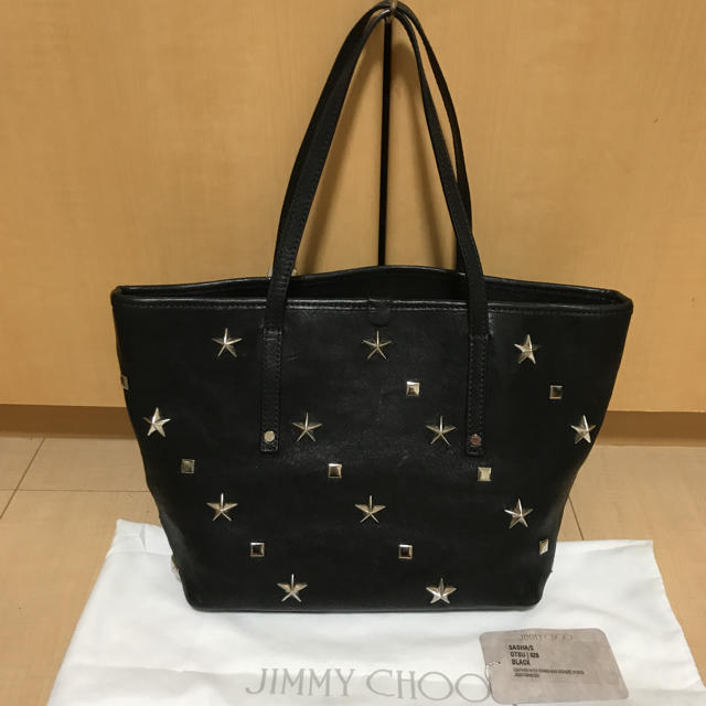 限定値下げJIMMYCHOOジミーチュウ☆サシャスタースタッズレザートート