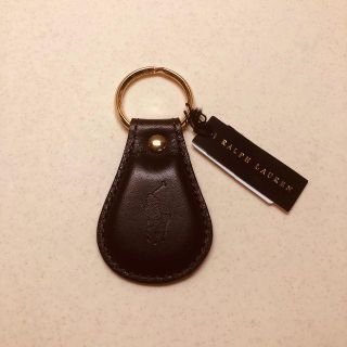 ラルフローレン(Ralph Lauren)の【新品】ラルフローレン レザー キーホルダー ブラウン(チャーム)