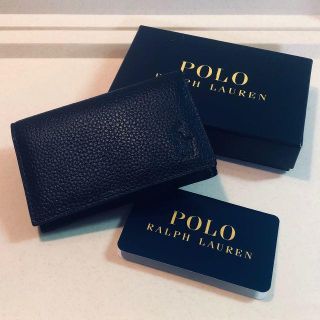 ラルフローレン(Ralph Lauren)の【新品】ポロ・ラルフローレン カードケース名刺入れ/ネイビー(名刺入れ/定期入れ)