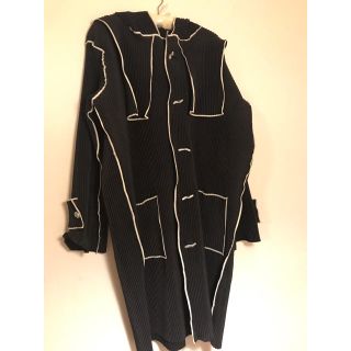 ウォール(WALL)のkotohayokozawa  黒 Fooded Coat 新品　hana様専用(ロングコート)