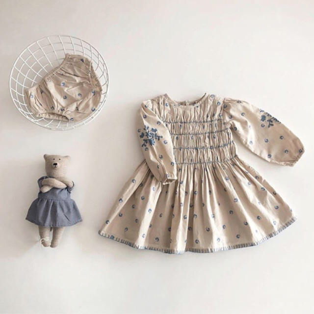 Caramel baby&child (キャラメルベビー&チャイルド)のKARI DRESS SET-BLUEGRASS PRINT:ALABASTER キッズ/ベビー/マタニティのベビー服(~85cm)(ワンピース)の商品写真