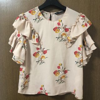 ザラ(ZARA)の新品♡ZARA BASIC 花柄ブラウス(シャツ/ブラウス(半袖/袖なし))